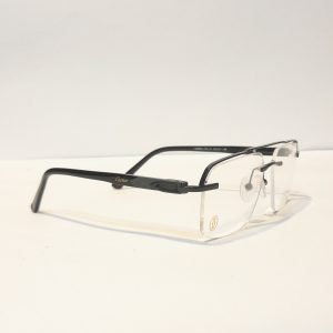 AS-064 – Semi-Rimless Eyeglasses – Black Frame