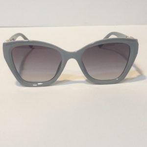 ASS-005 – female Butterfly Sunglasses – Grey With Gold Metallic Accents Frame / Shaded Grey Lens