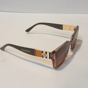 ASS-009 – female Oversized Square Sunglasses – Gold And Black With Metallic Design Frame