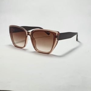 ASS-023 – Female Wrap Square Sunglasses – Rose Gold with Black Frame