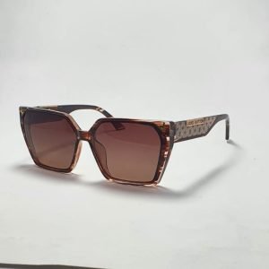 ASS-025 – Female Wrap Square Sunglasses – Textured Rose Gold with Textured design Frame