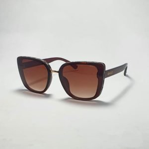 ASS-028 – Female Butterfly Square Sunglasses – Textured Brown Frame