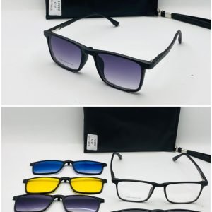 AS-043 – Unisex Retro Square Eyeglasses – With Multi-colour Sun Shades Frames - MD12202