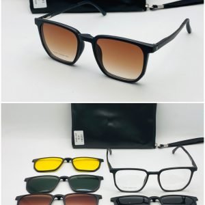 AS-046 – Unisex Polarized Eyeglasses – With Multi-colour Sun Shades Bold Frames - MF12181