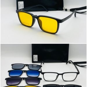 AS-049 – Unisex Square Eyeglasses – With Multi-colour Sun Shade - MF12191s Bold Frames