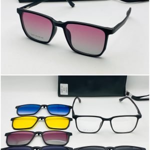 AS-050 – Unisex Retro Square Eyeglasses – With Multi-colour Sun Shades Frames - MF12207