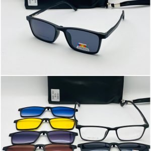 AS-052 – Unisex Rectangle Eyeglasses – With Multi-colour Sun Shades Frames - MF12204