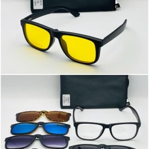 AS-053 – Unisex Retro Square Eyeglasses – With Multi-colour Sun Shades Bold Frames - MF12217