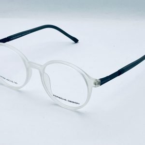 AS-030 – Unisex Round Eyeglasses – White And Black Frame