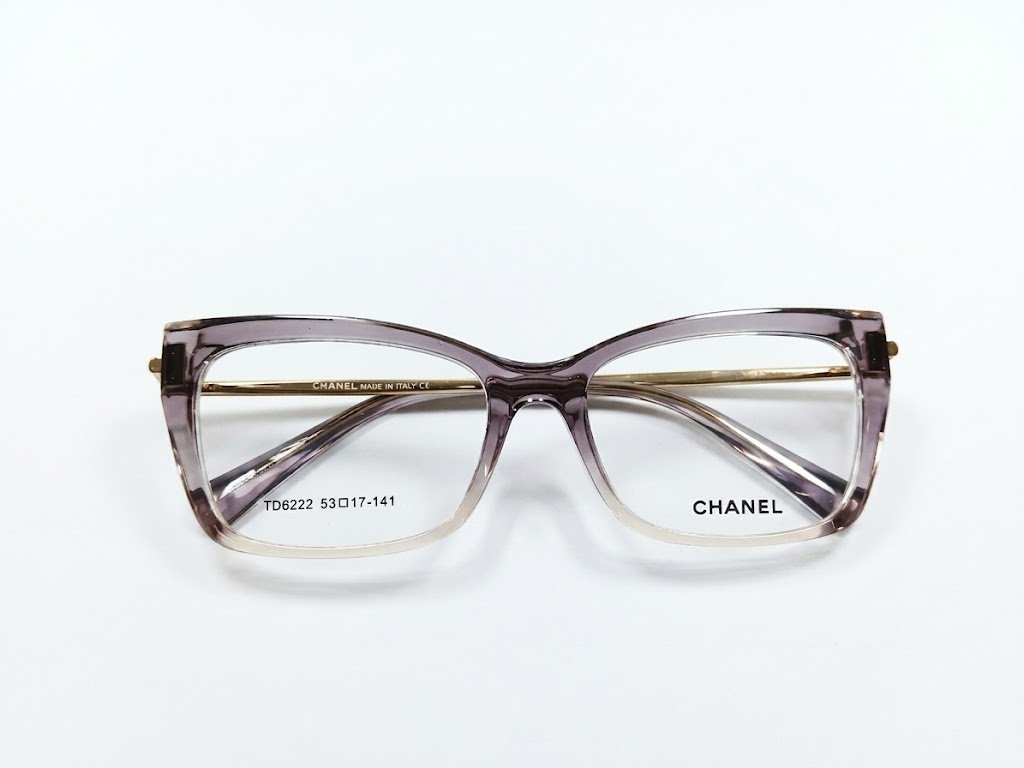Chanel Transparent Mauve & Gold Eyeglasses Frame - Image 2
