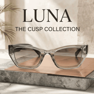 Luna Grey Translucent Cat-Eye Sunglasses