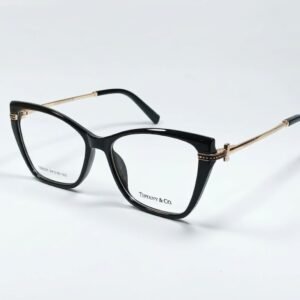 Tiffany & Co. Black Rectangular Eyeglasses Frame for Women