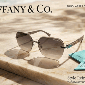 Tiffany & Co Rimless Geometric Sunglasses