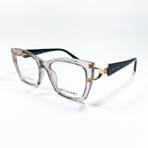 Bvlgari Luxury Optical Eyeglasses – Transparent Grey Square Frame