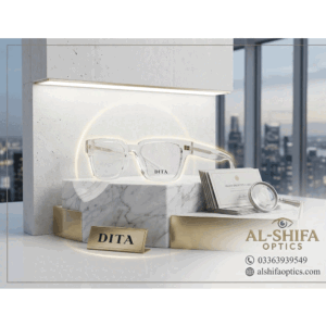 DITA Crystal Clear Transparent Square Optical Glasses