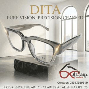 DITA Transparent Smoke Grey Square Optical Glasses