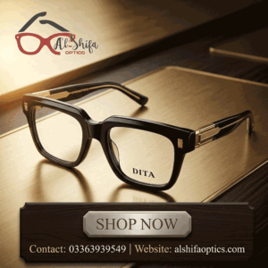 DITA Premium Black Square Optical Frame for Men