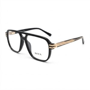DITA Black & Gold Square Aviator Optical Frame for Men