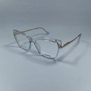 Chanel Transparent & Gold Cat-Eye Optical Frame